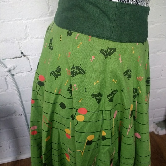 Anthropologie Beautiful 🎹 Piano/Music Skirt - Picture 5 of 7